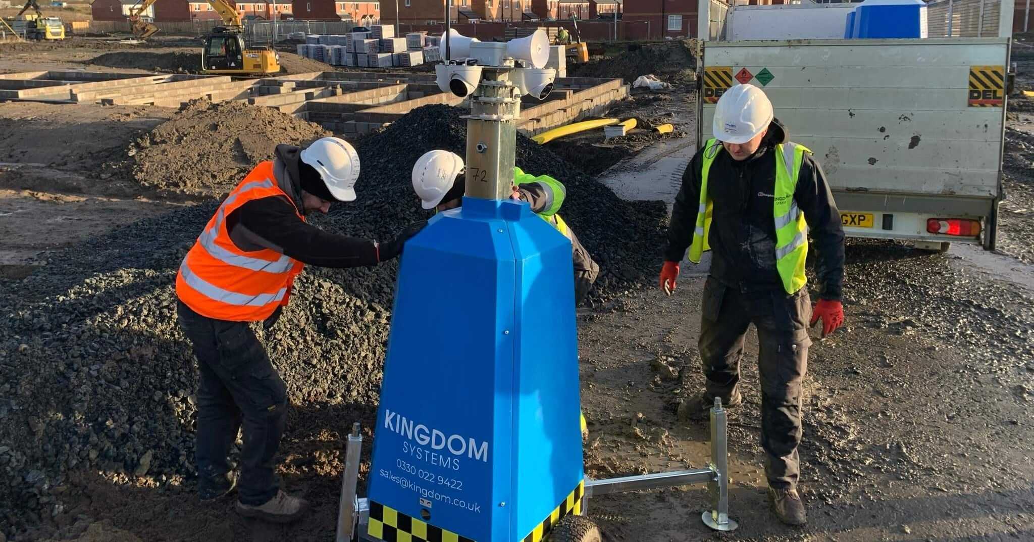 Kingdom Systems installing CCTV on construction site